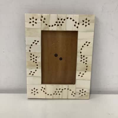 NEW - Carved Bone Photo Frame