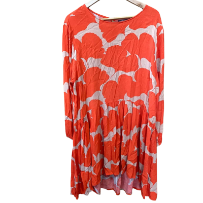 Mister Zimi Orange/Beige Patterned Dress Size 16