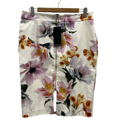 Portmans Women's Skirt Size 12 Floral / Off White RRP$90