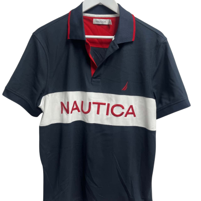 Nautica Mens T-Shirt Size M Blue / Red / White 