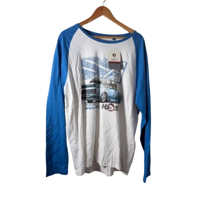  HSV Mens  Size XXL Long Sleeve Top Blue / White 