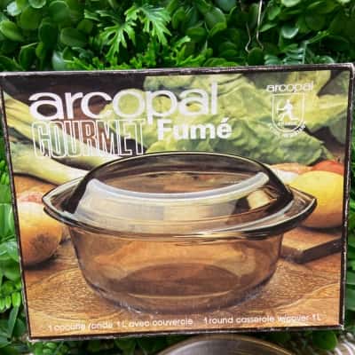 Arcopal France Gourmet Smoked 1Ltr Casserole Dish