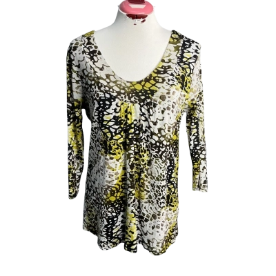 Marco Polo Womens  Size M Long Sleeve Top Animal print / Green 