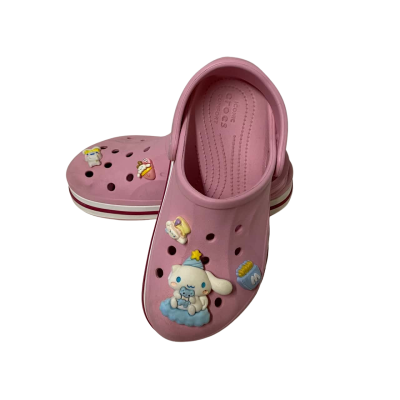 Pink Crocs With Sanrio Shoe Charms