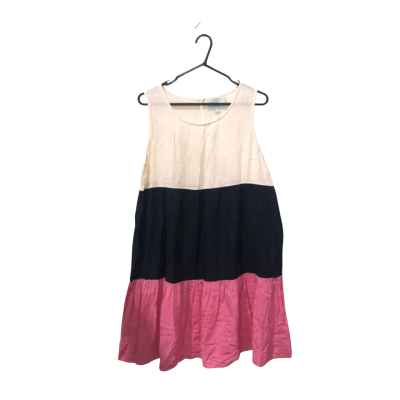 One Summer Pink/Navy Blue/ Cream Coloured Pool / Beach Dress Size 12