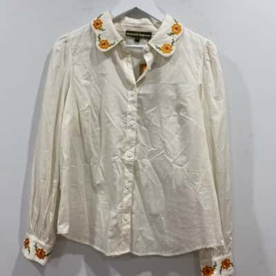 Princess Highway Womens  Size 10 Blouse Cream 