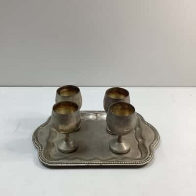 Vintage Silver Liqueur Service Set