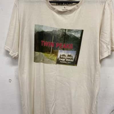 Twin peaks Mens  Size L Short Sleeve T-shirt White 