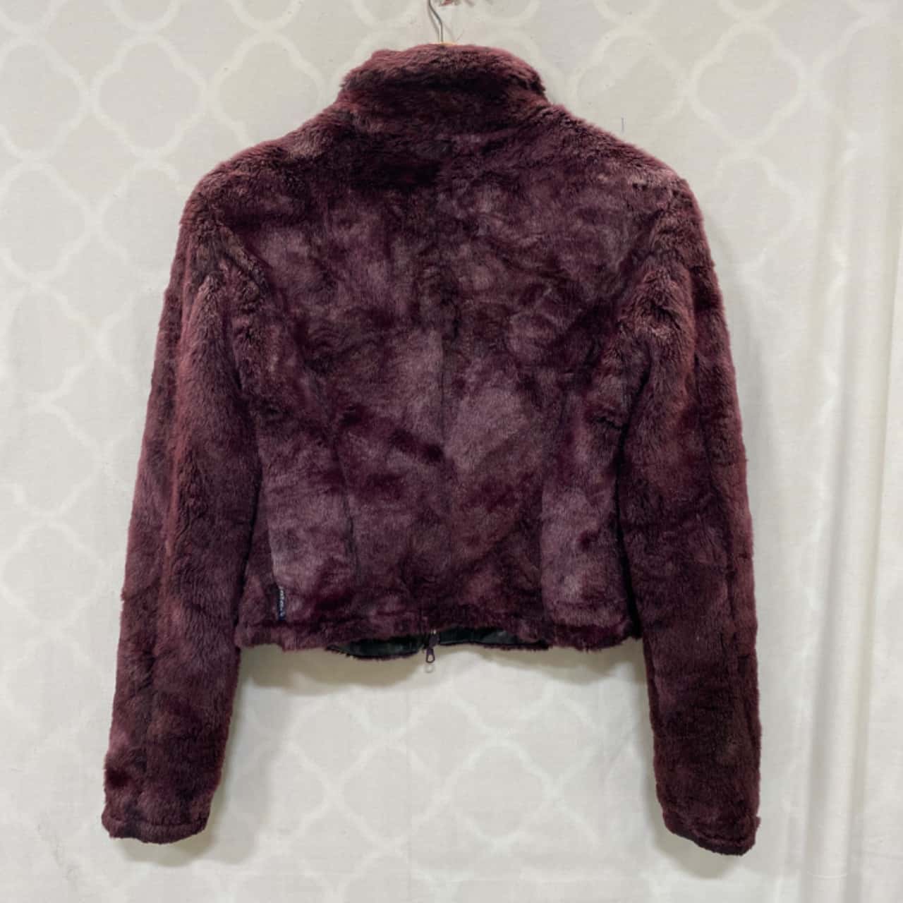 Armani Jeans Womens Size 10 Purple Faux Fur Jacket (s) - Used Very