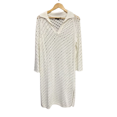 Cable Melbourne Womens  Size M Midi Dress White 