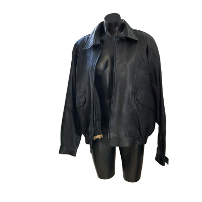 Rawhides  Mens  Size 44 Leather Jacket Black  