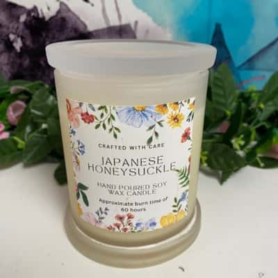 New Crafted With Care Japanese Honeysuckle Soy wax candle 