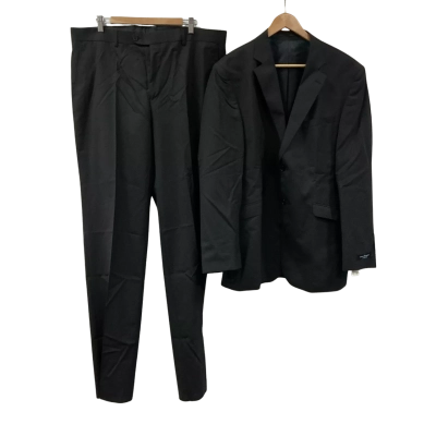 Aristotes Mens Size 56 Suit Jacket and Pants Set Black
