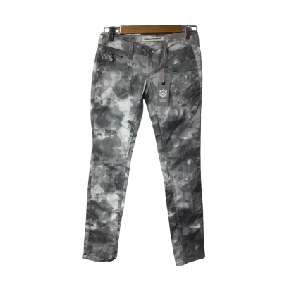 Freeman T. Porter Womens Size 26 Grey Flower Pattern Alexa Stretch Denim Slim Jeans (new)
