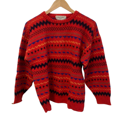 Alice Collins Vintage Womens  Size M Jumper Pattern / Red 