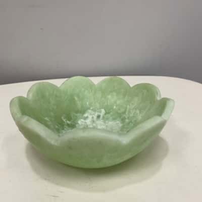 Adairs Calypso Scalloped Resin Bowl - Sage Green