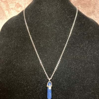 Women's Necklace Natural crystal pendant on 925 silver chain