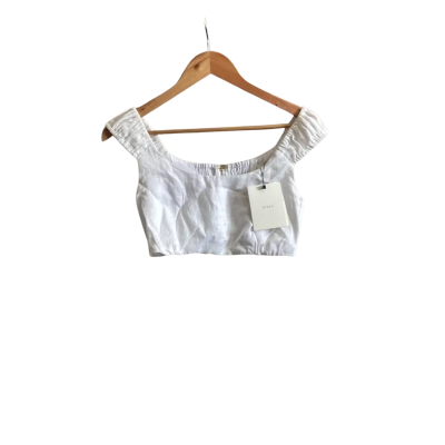 Dissh Womens  Size 8 Cropped Top White 