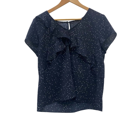 Tokito Womens  Size 14 Short Sleeve Top Navy Blue 