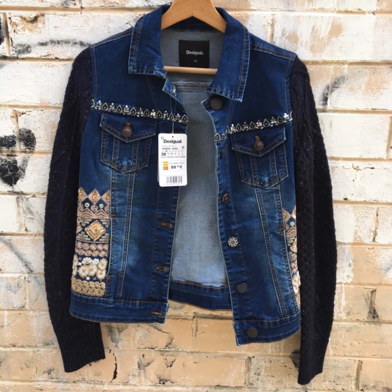 BRAND NEW* DESIGUAL Womens Embroidered 