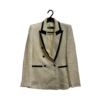 Zara Womens  Size M Jacket Blazer Black  / White 