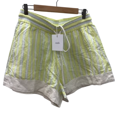 JAG Gigi Stripe size 16 Short in citrus/yellow colourway - 55% linen & 45% cotton - New with Tag