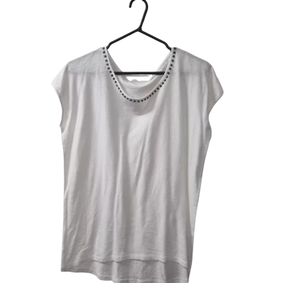 Seed Women's Size M Short Sleeve Top Off White 