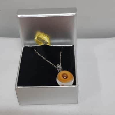 Murano Like Glass Pendant On Silver 925 Chain