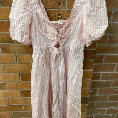 Seed Womens  Size 14 Pink Striped Dress 