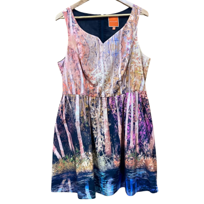 ModCloth Nature Patterned Sleeveless Dress Size XL