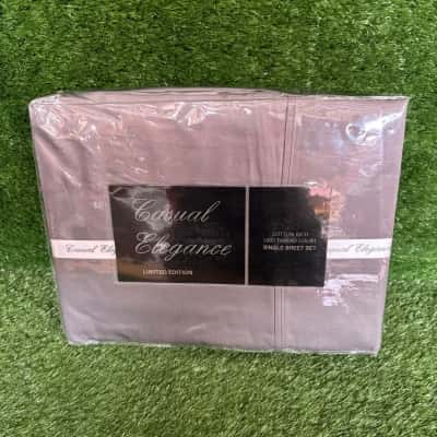 Casual Elegance Charcoal Single Sheet Set (New)
