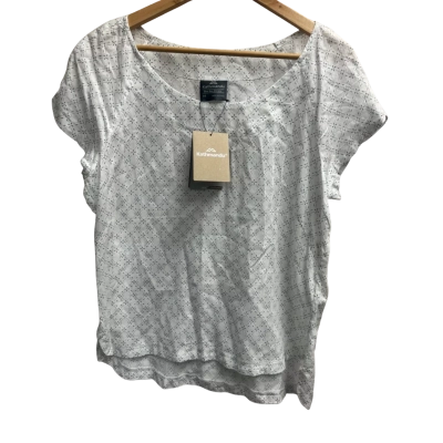 Kathmandu Womens  Size 14 Button Up Top Blue / White 