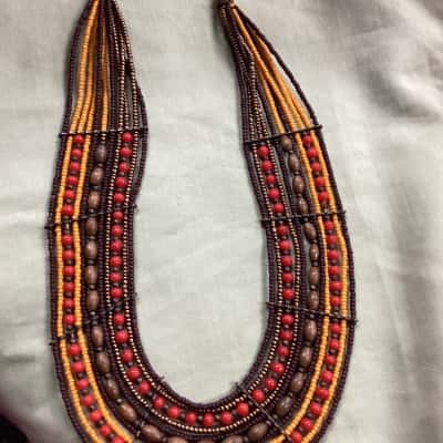  Womens Beaded Necklace Multicoloured (jb)