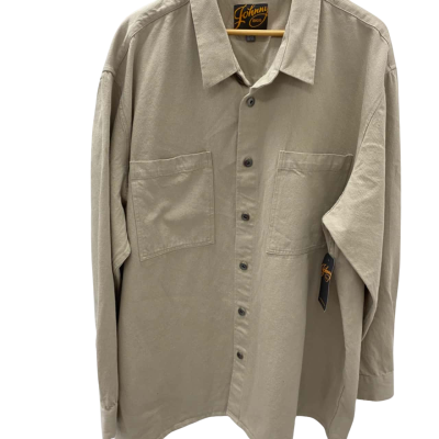 Johnny Bigg Mens  Size XXXXL Long Sleeve Shirt Khaki 