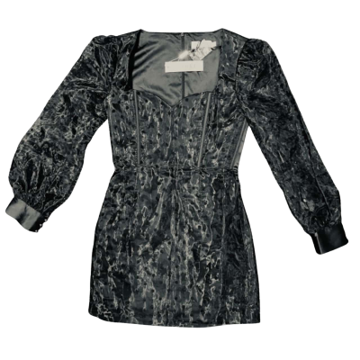 BNWT Meshki Size M Black Polka Dot, See-Through Mesh Sleeves & Mesh Skirt Dress