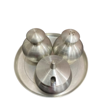 Vintage Pewter Condiment Set