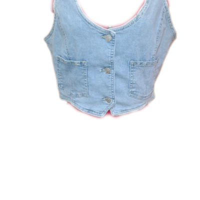 Stndrd Denim, denim vest top NWT