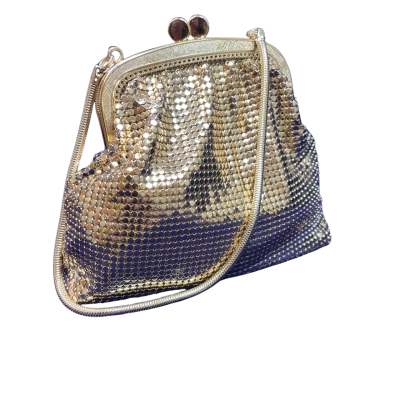Glomesh Womens Clutch/Evening Bag Gold Tone