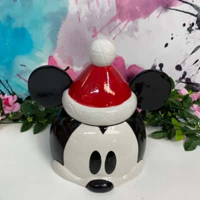 Mickey Mouse large cookie Christmas jar