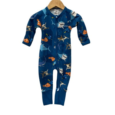 Disney Bonds Kids   Size 6-12m/00  Onesie Blue / Pattern 