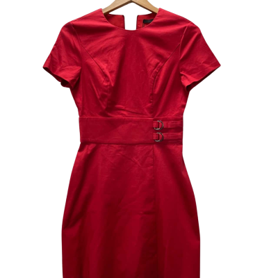 Cue BNWT Womens  Size 8 Short Sleeve Dress  Red 