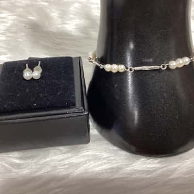  Womens Bracelet / Earrings Other / Silver / White 