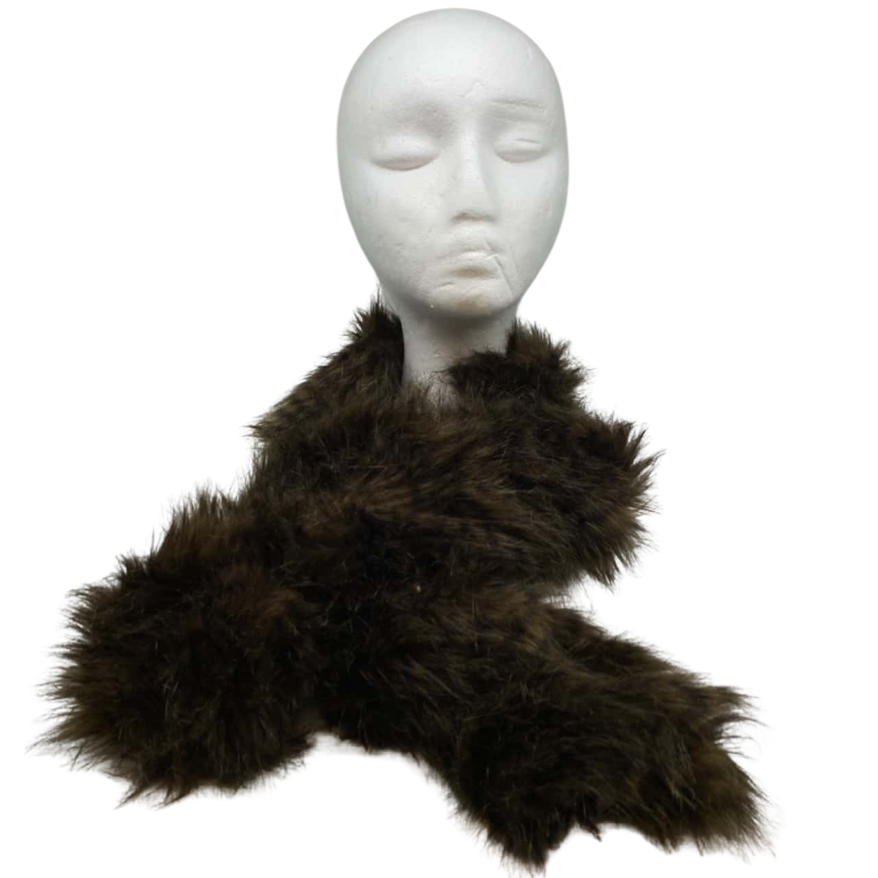 Marks & Spencer Womens Brown Faux Fur Scarf