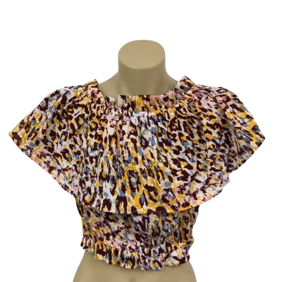 Tigerlily Womens Talor Odd Shoulder Top Size XXS - Leopard