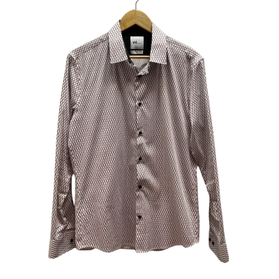 Yd. Mens  Size M White Pattern Shirt