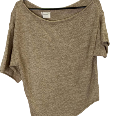 Dissh Womens Size M Short Sleeve Asym Shirt Nude BNWT RRP $139.99