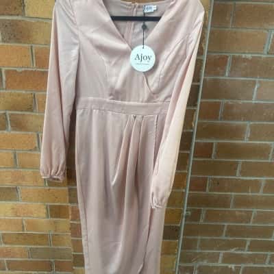  Womens Ajoy Size 8 Blush Midi Dress 