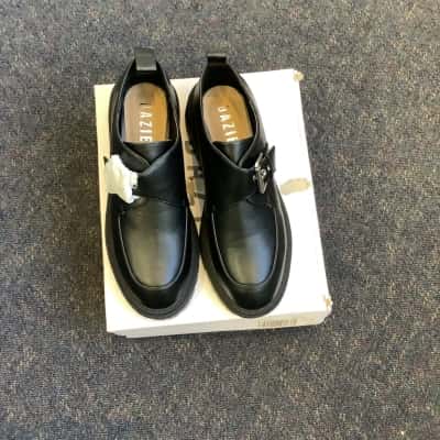  In Box Dazie Womens AUS Size 10 Kris Buckle Shoes/ Loafers Black