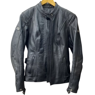  RJays Womens Size 12 Leather Jacket Black  