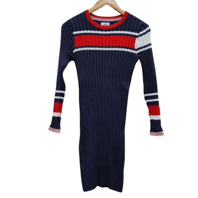 Tommy Jeans Womens Size 10 Long Sleeve Dress Navy Blue (16)
